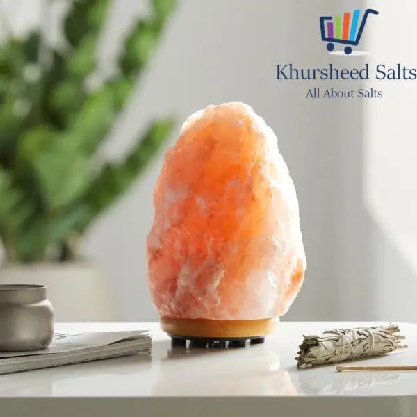 large rock salt lamp