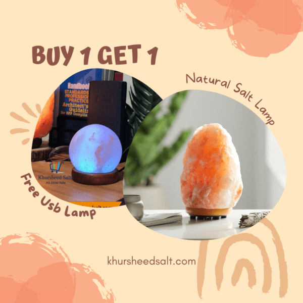 Get a Free USB Lamp for Salt Lamp with Natural Shape on Purchase