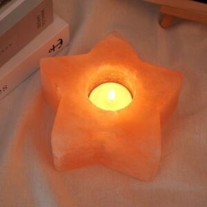 Star shaped Himalayan Salt Candle holder